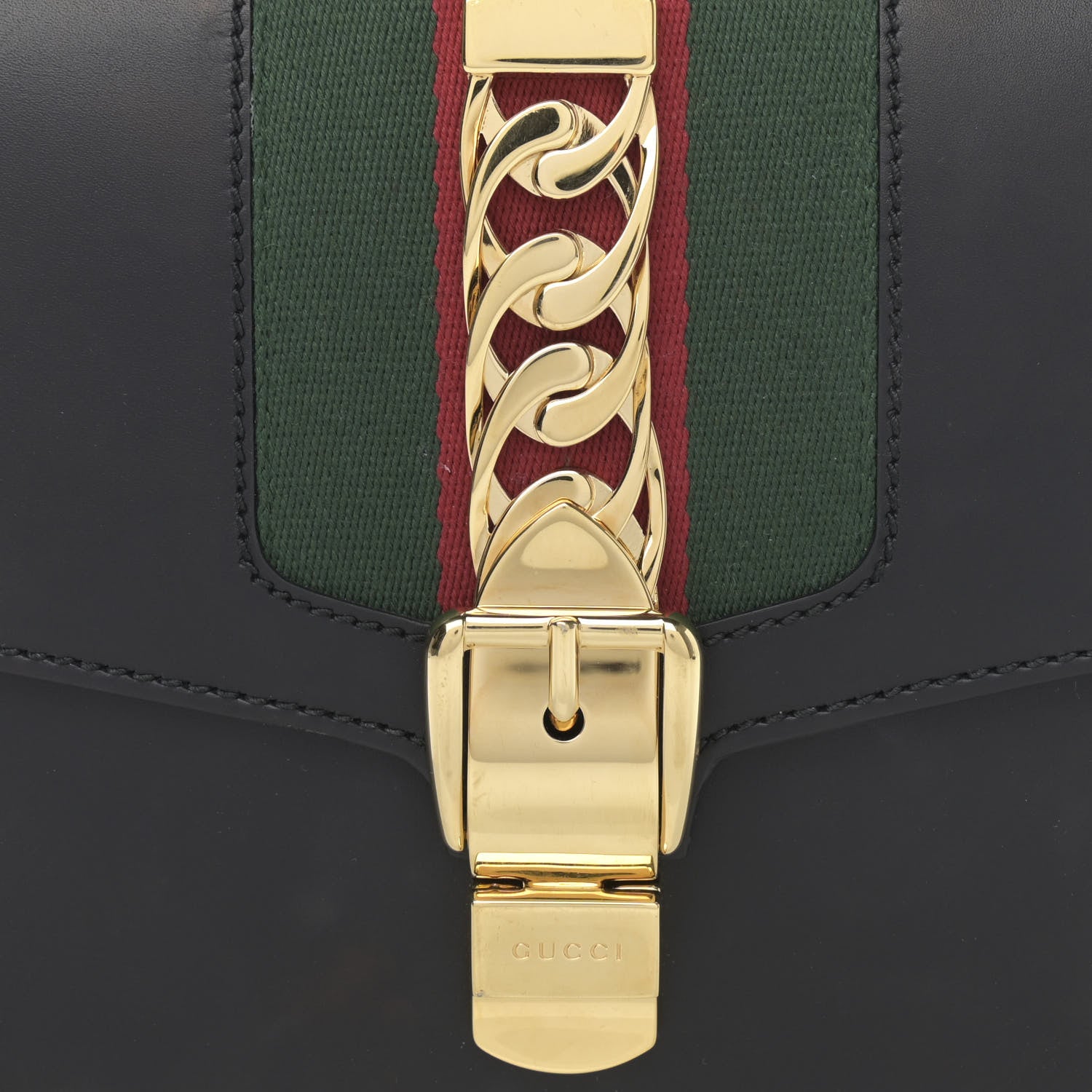 Gucci Calfskin Sylvie Belt Bag 95 34 Black 8 of 12