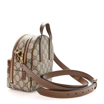 Gucci GG Supreme Monogram Azalea Calfskin Retro Interlocking G Multi-Function Bag Beige Ebony Brown Sugar 2 of 9