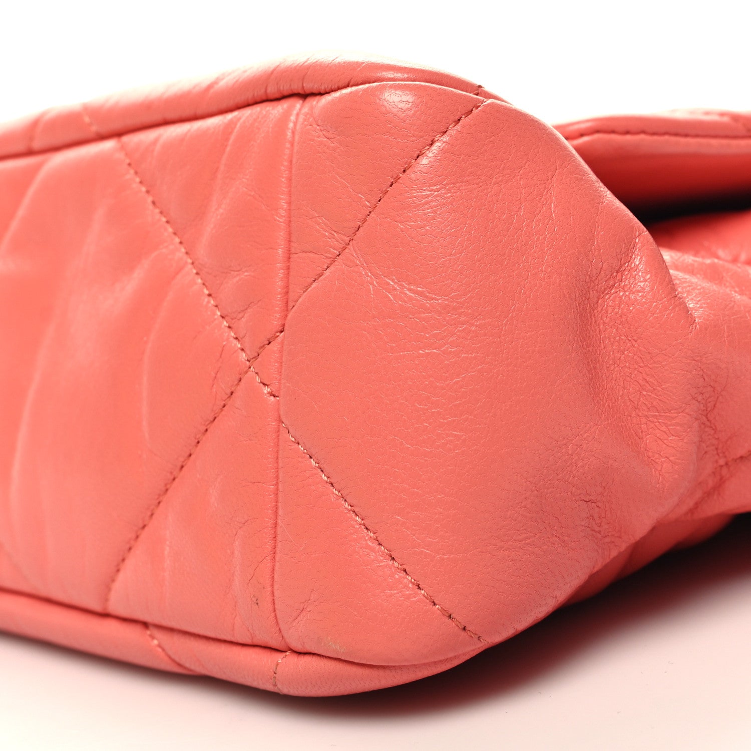 Chanel Lambskin Quilted Large Chanel 19 Flap Coral 10 of 12