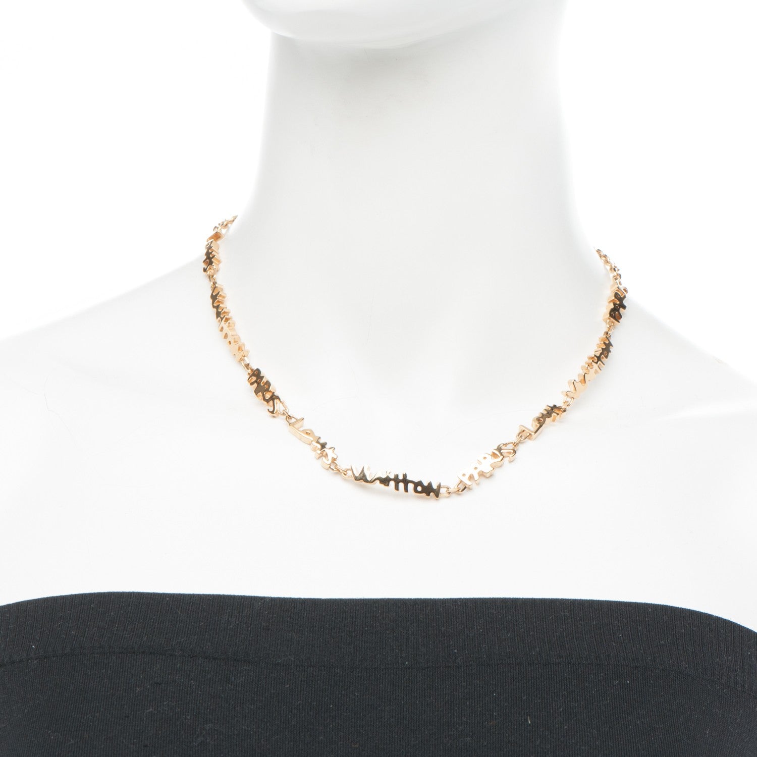 Louis Vuitton Graffiti PM Necklace Gold 2 of 6