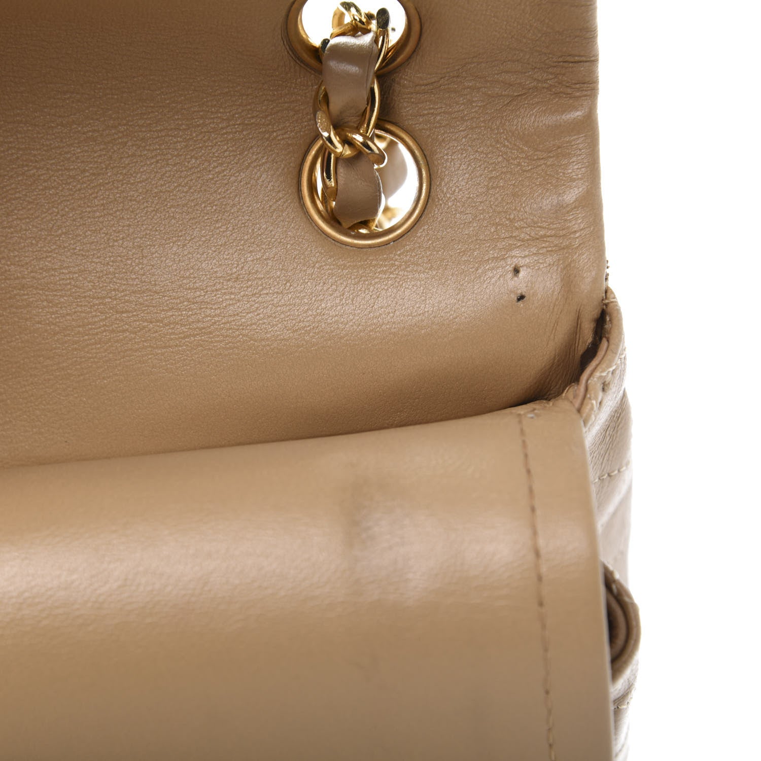 Chanel Lambskin Quilted Small Double Flap Beige 13 of 20