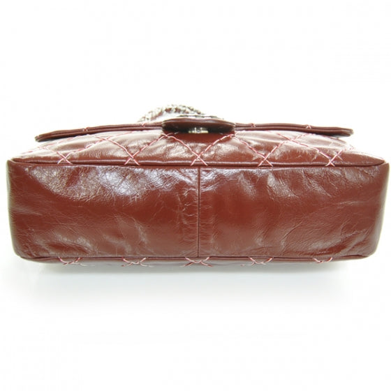 Chanel Leather Double Stitch Flap Red 4 of 11