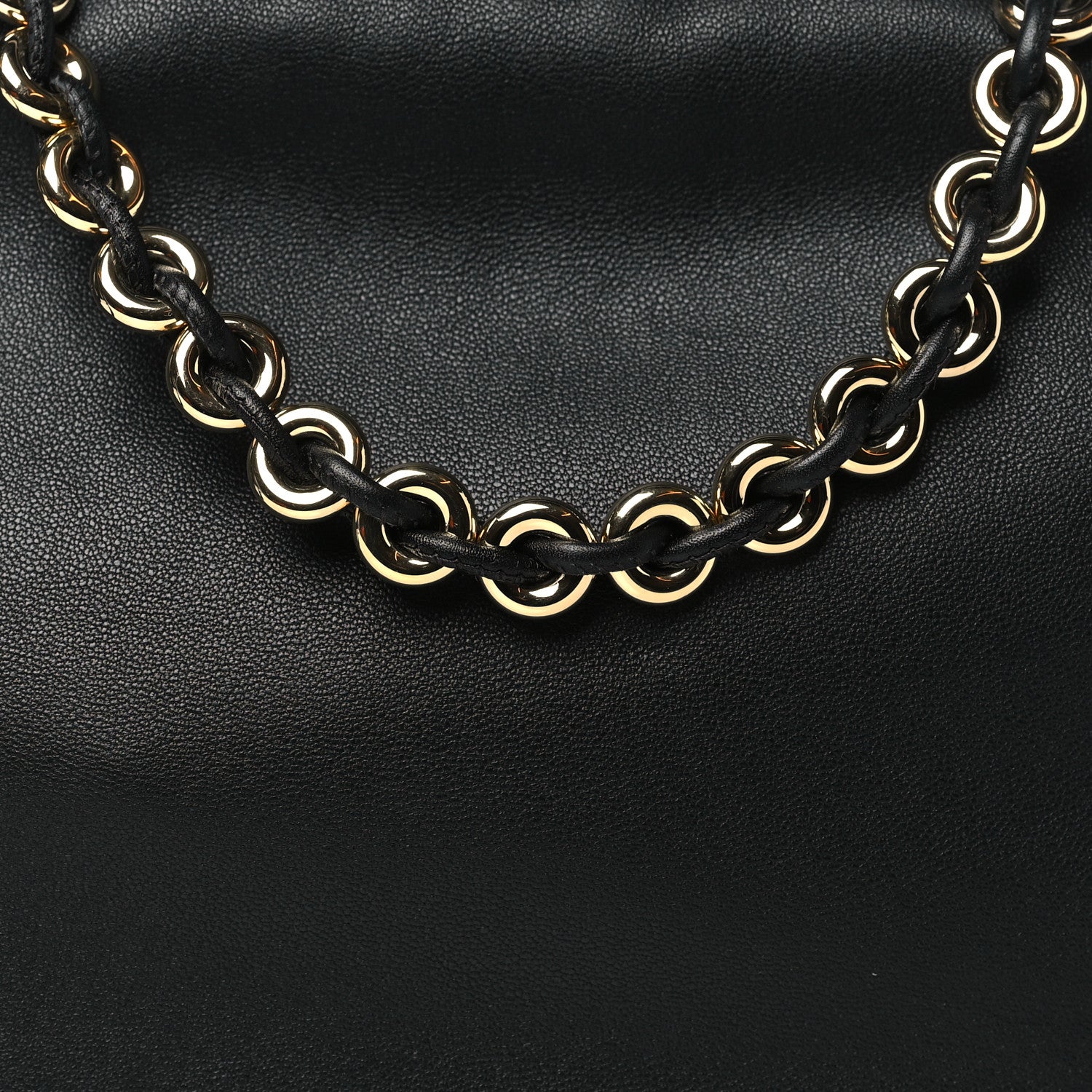 Loewe Mellow Nappa Donut Chain Flamenco Knot Clutch Black 8 of 10