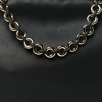 Loewe Mellow Nappa Donut Chain Flamenco Knot Clutch Black 8 of 10