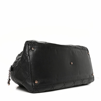 Chanel Lambskin Cloudy Bundle Bowler Black 4 of 9