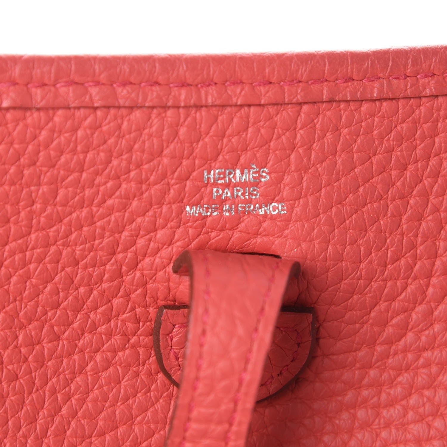Hermes Taurillon Clemence Evelyne TPM Rouge Pivoine 6 of 8