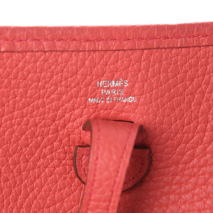 Hermes Taurillon Clemence Evelyne TPM Rouge Pivoine 6 of 8