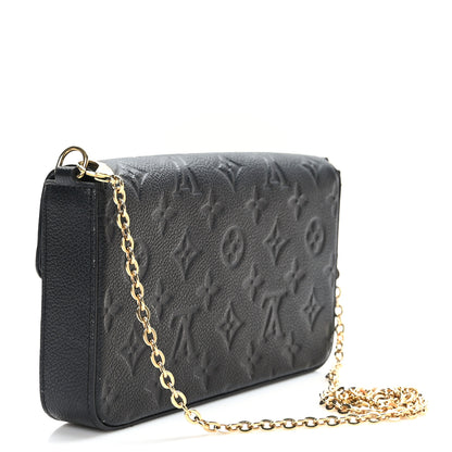 Louis Vuitton Empreinte Pochette Felicie Chain Wallet Black 5 of 11