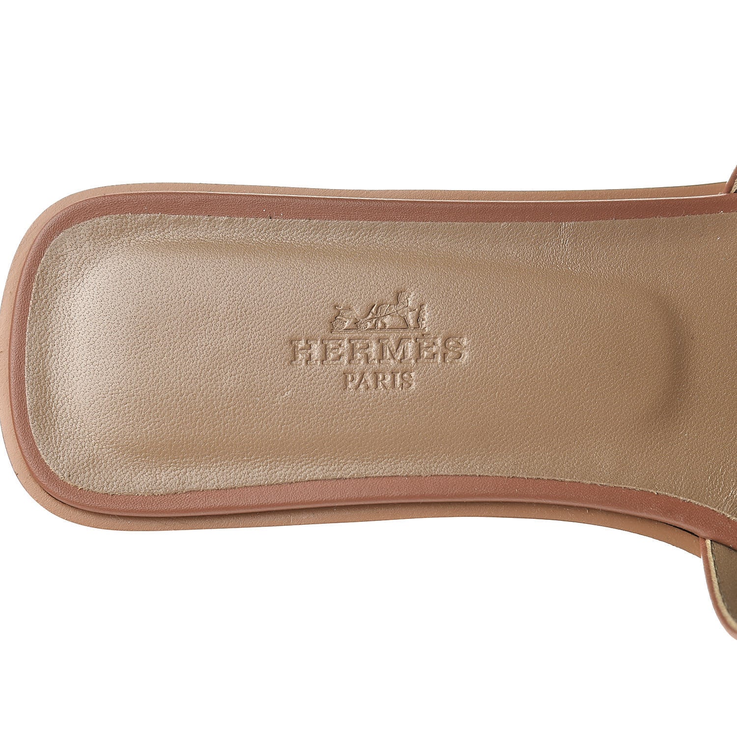 Hermes Box Calfskin Oran Sandals 38 Gold 7 of 8
