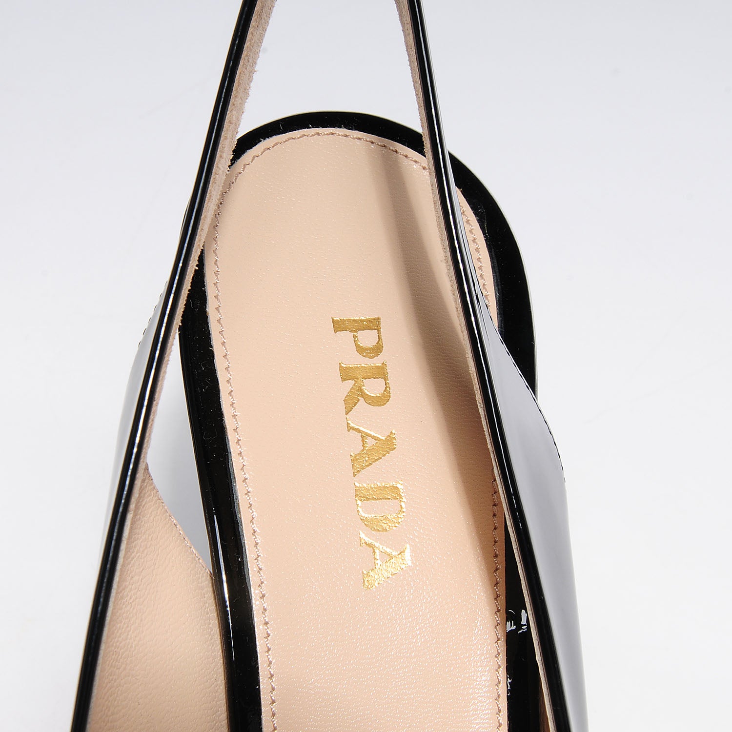 Prada Vernice Slingback Pumps 40 Black 8 of 8
