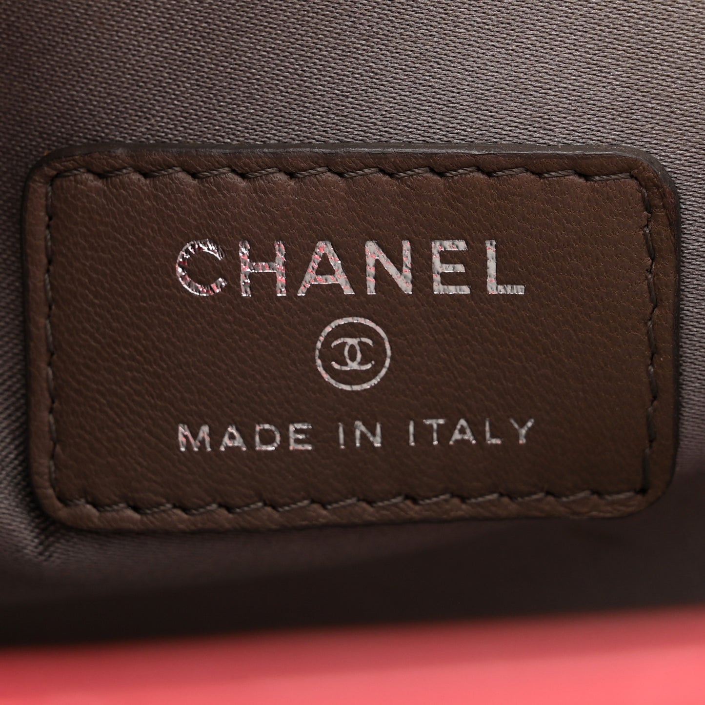 Patent Calfskin Lucky Symbols Pochette Red