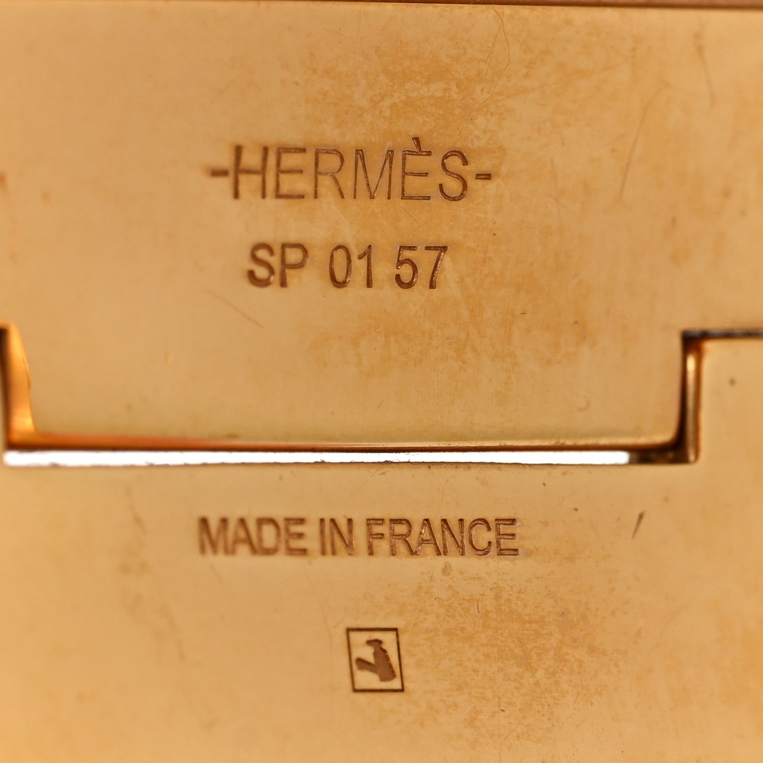 Hermes Enamel Printed Extra Wide Charniere Couvertures Nouvelles Hinged Bracelet M 4 of 5