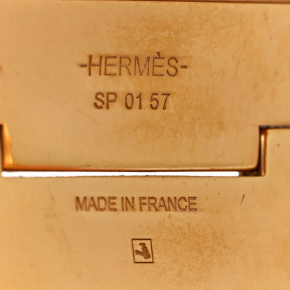 Hermes Enamel Printed Extra Wide Charniere Couvertures Nouvelles Hinged Bracelet M 4 of 5
