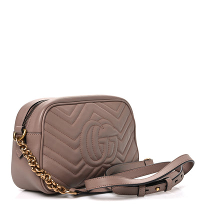 Gucci Calfskin Matelasse Small GG Marmont Chain Shoulder Bag Porcelain Rose 2 of 10