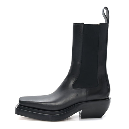 Bottega Veneta Calfskin Lean Mid-Calf Boots 37.5 Black 1 of 7