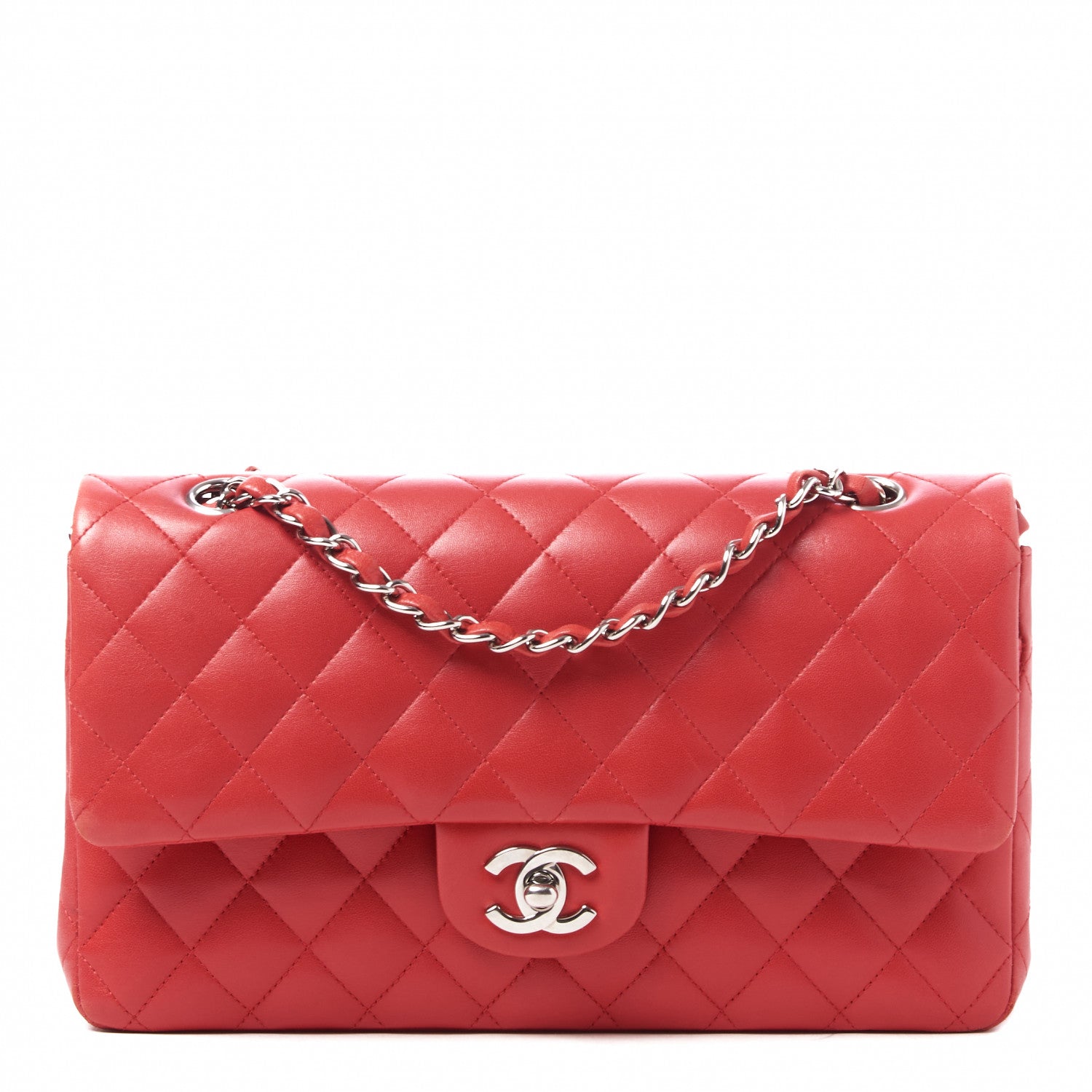 Chanel Lambskin Quilted Medium Double Flap Red 1 of 9