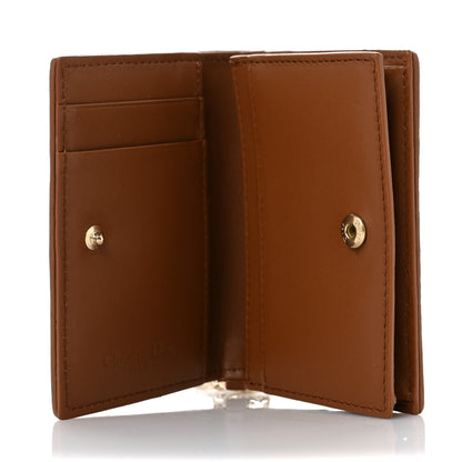 Christian Dior Calfskin Cannage Small Lady Dior Flap Card Holder Golden Saddle 5 of 10