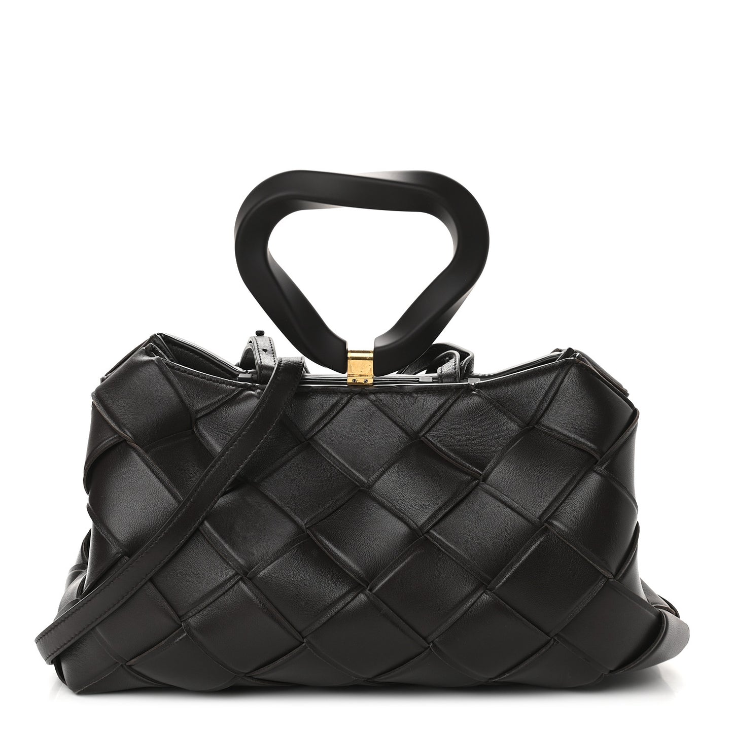 Nappa Maxi Intrecciato Grasp Top Handle Bag Fondant