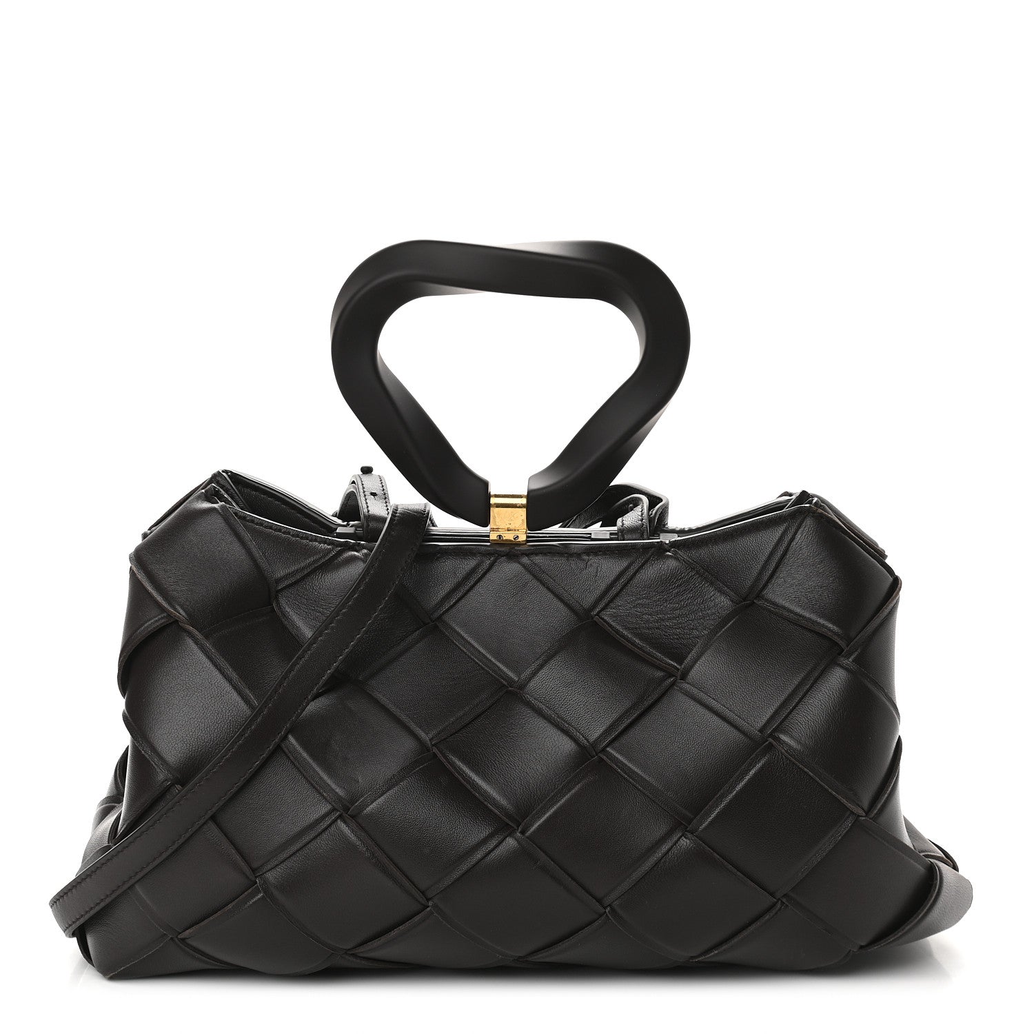 Bottega Veneta Nappa Maxi Intrecciato Grasp Top Handle Bag Fondant 1 of 9