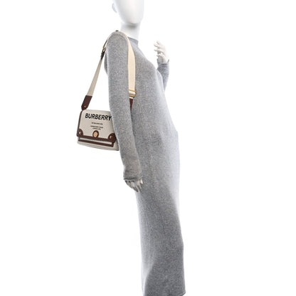 Burberry Canvas Horseferry Print Note Crossbody Bag Natural Tan 2 of 10