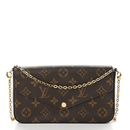 Louis Vuitton Monogram Pochette Felicie Chain Wallet Fuchsia 3 of 10