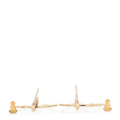 Chanel Baguette Crystal High Society CC Drop Earrings Gold 3 of 4