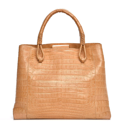 Nancy Gonzalez Crocodile Tote Beige 1 of 11