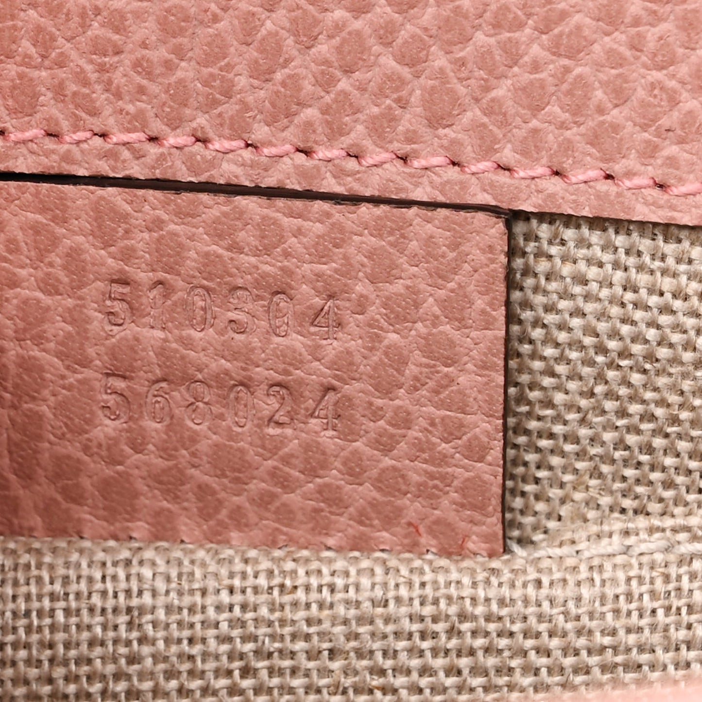 Dollar Calfskin Small Interlocking G Shoulder Bag Soft Pink