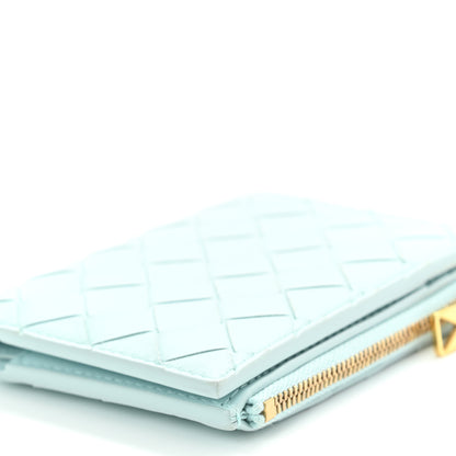 Bottega Veneta Nappa Intrecciato Bifold Zip Wallet Teal Washed 8 of 8