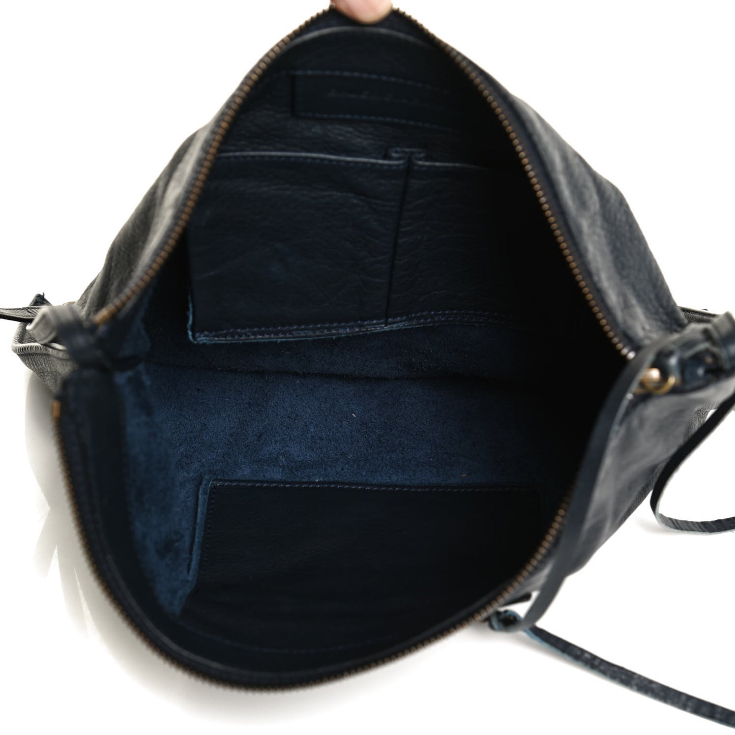 Calfskin Milkyway Ligne Papier Messenger Bleu Roi