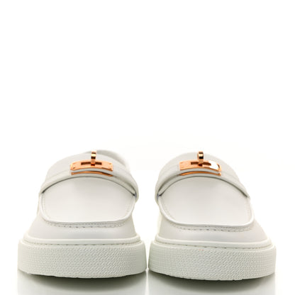Hermes Calfskin Game Slip On Sneakers 39.5 White 2 of 8