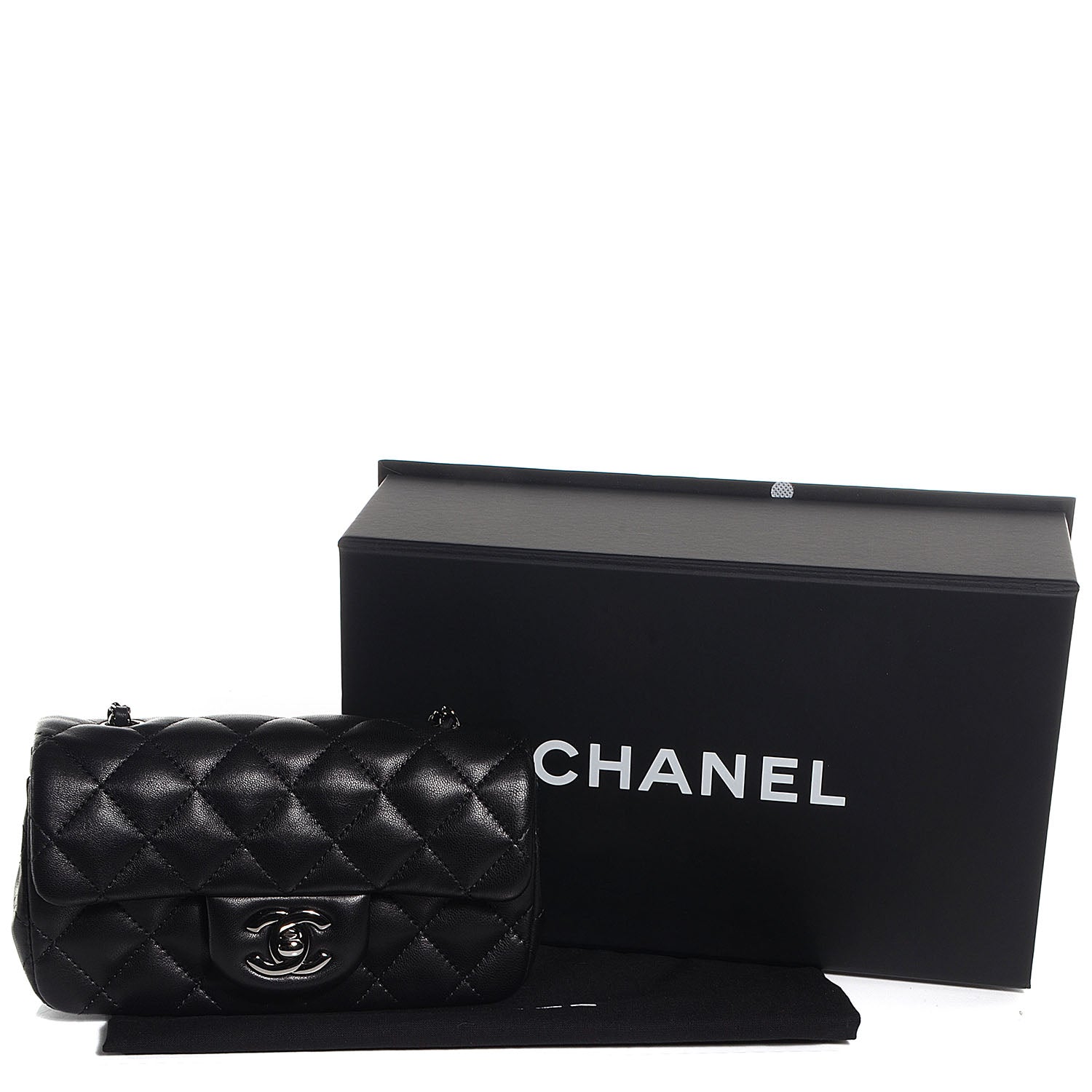 Chanel Lambskin Quilted Extra Mini Flap Black 4 of 9