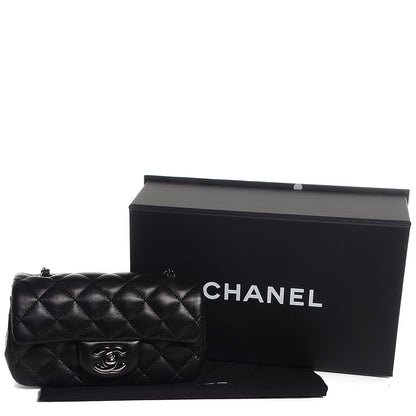 Chanel Lambskin Quilted Extra Mini Flap Black 4 of 9