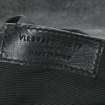 Saint Laurent Grain De Poudre Matelasse Chevron Large Monogram Satchel Black 7 of 8