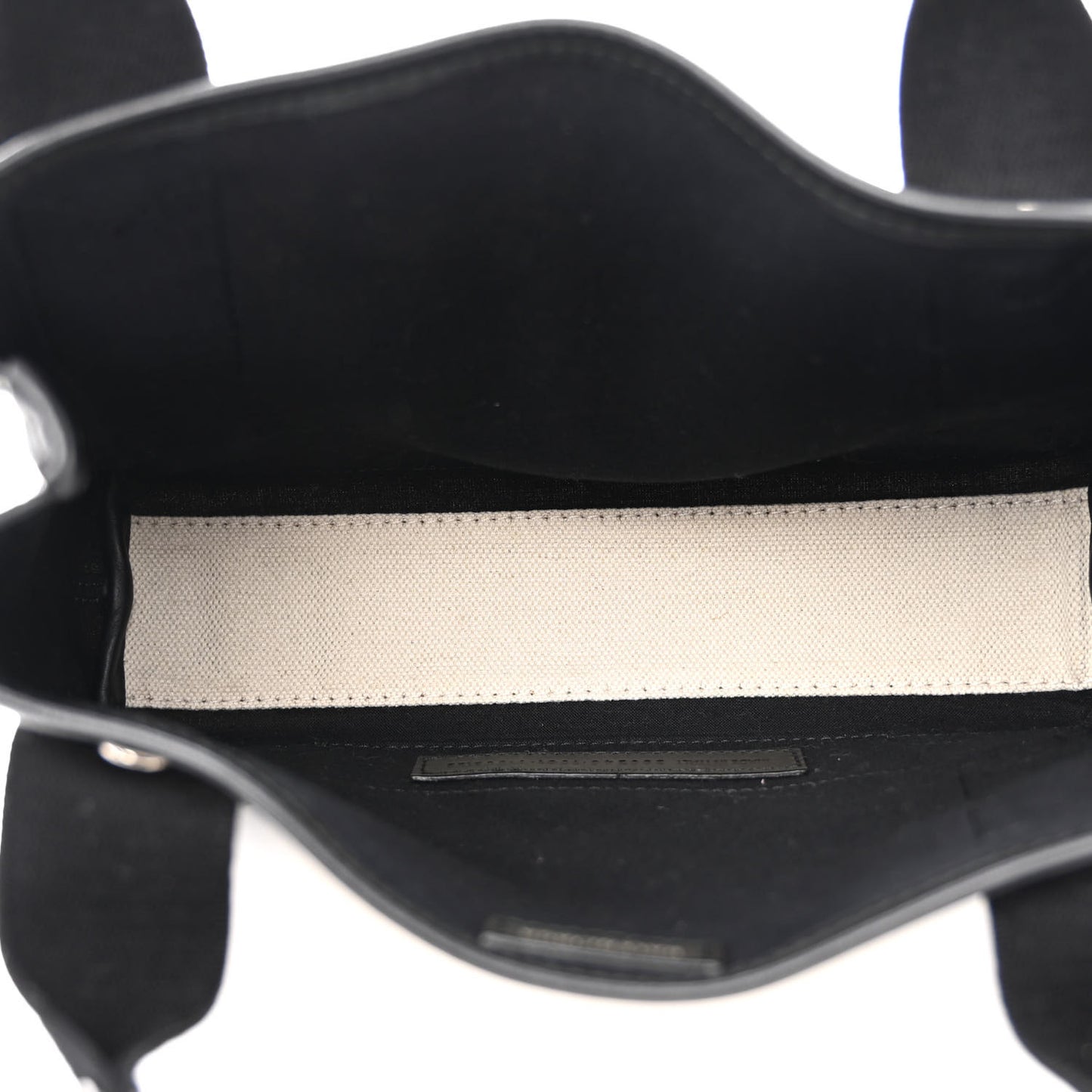 Cotton Canvas Calfskin Navy Cabas XS Natural Black