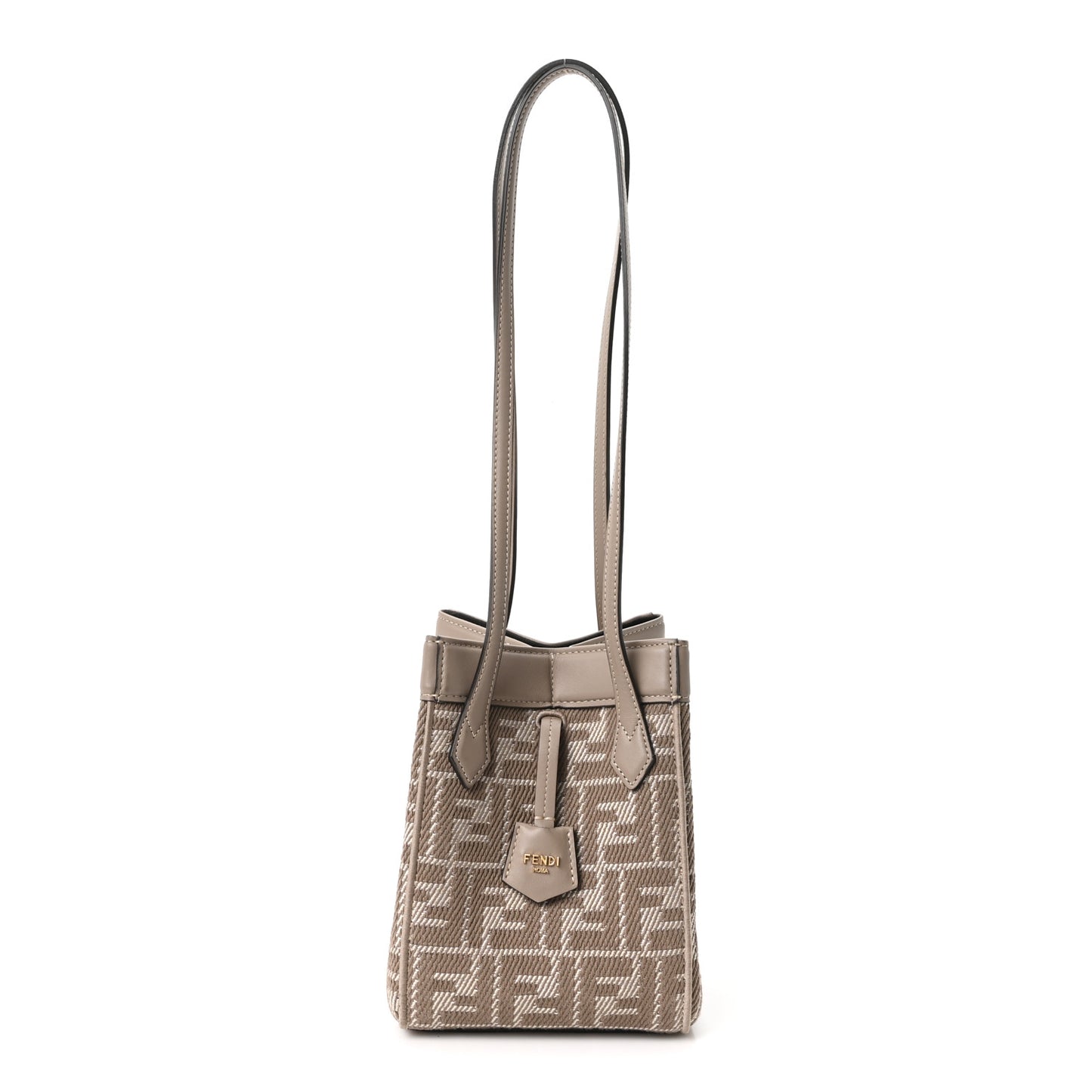 Fabric Jacquard Vitello Grace FF 1974 Mini Fendi Origami Dove White Dove