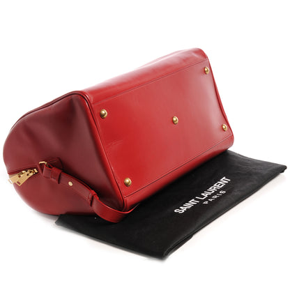 Saint Laurent Lambskin Classic Duffle 12 Bag Red 4 of 7