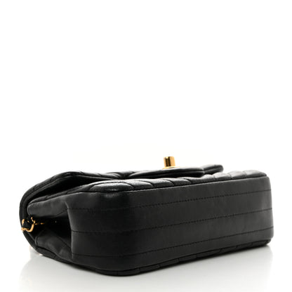 Chanel Lambskin Chevron Quilted Extra Mini Rectangular Flap Black 4 of 10