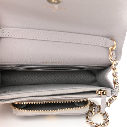 Chanel Caviar Quilted Mini Business Affinity Flap Grey 4 of 11