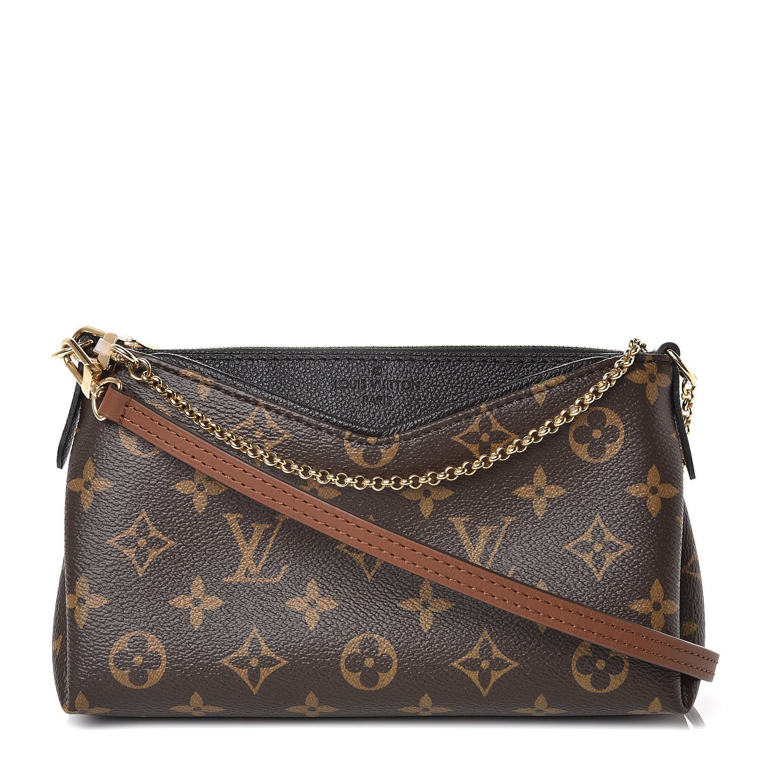 Louis Vuitton Monogram Pallas Clutch Black 1 of 9