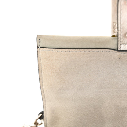 Fendi Crystal Vitello Laminato Mini Baguette Crystal Argento 14 of 14