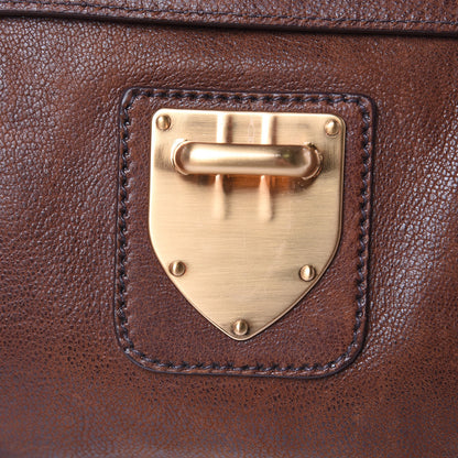 Prada Cervo Antik Easy A Foldover Pushlock Satchel Bruciato 8 of 15