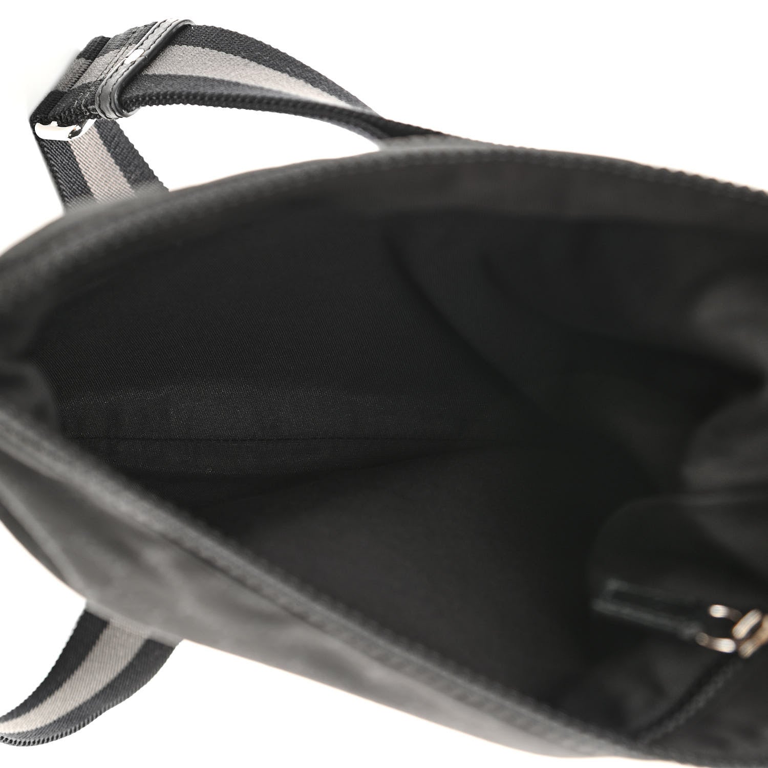 Gucci Nylon Monogram Medium Flat Messenger Bag Black 5 of 10