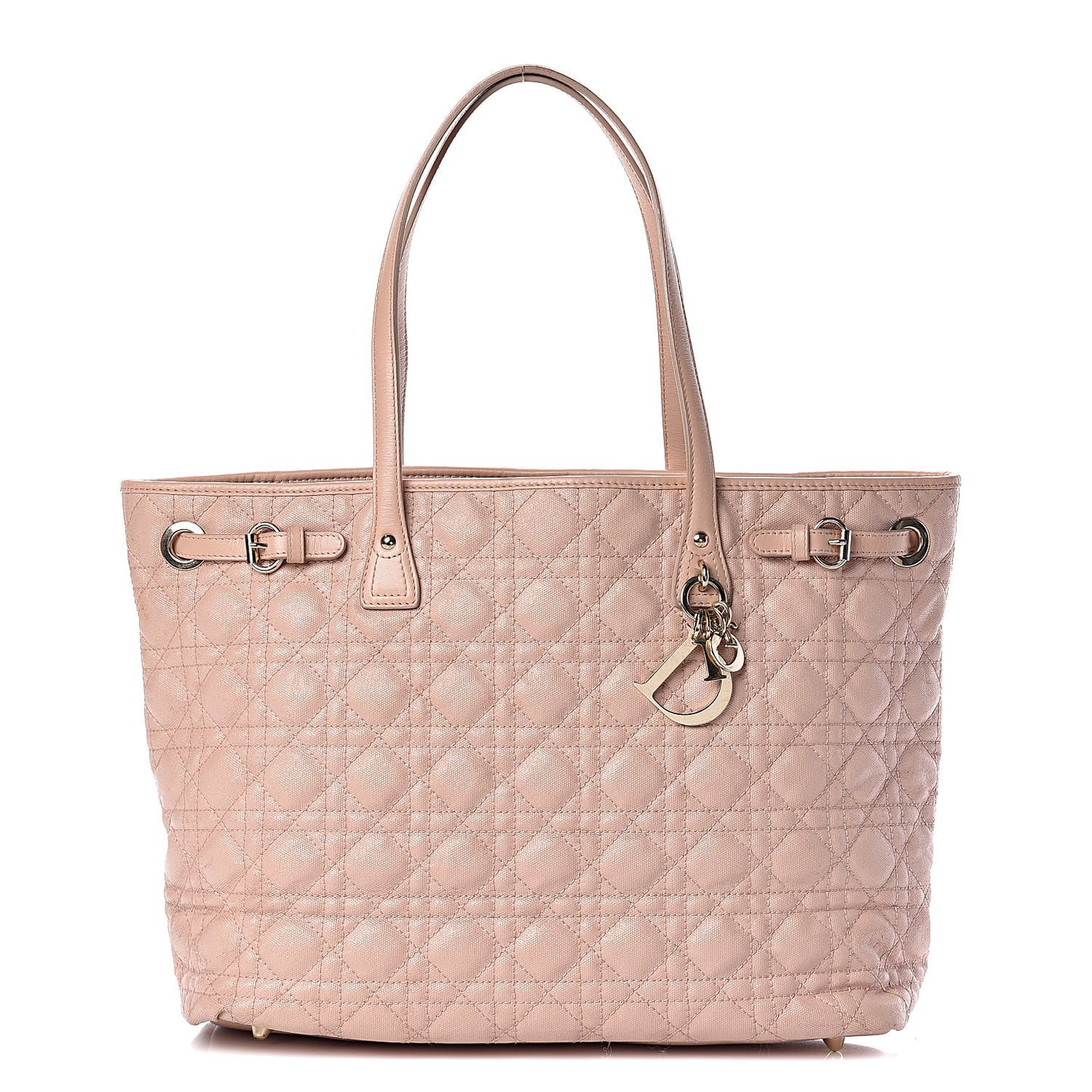 Coated Canvas Cannage Medium Panarea Tote Rosato