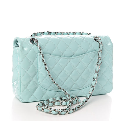 Chanel Patent Calfskin Quilted Medium Double Flap Light Green 3 of 11