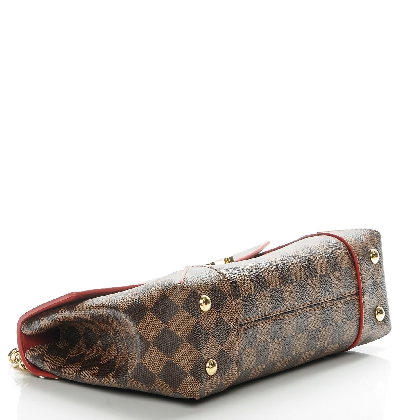Damier Ebene Caissa Clutch Cherry