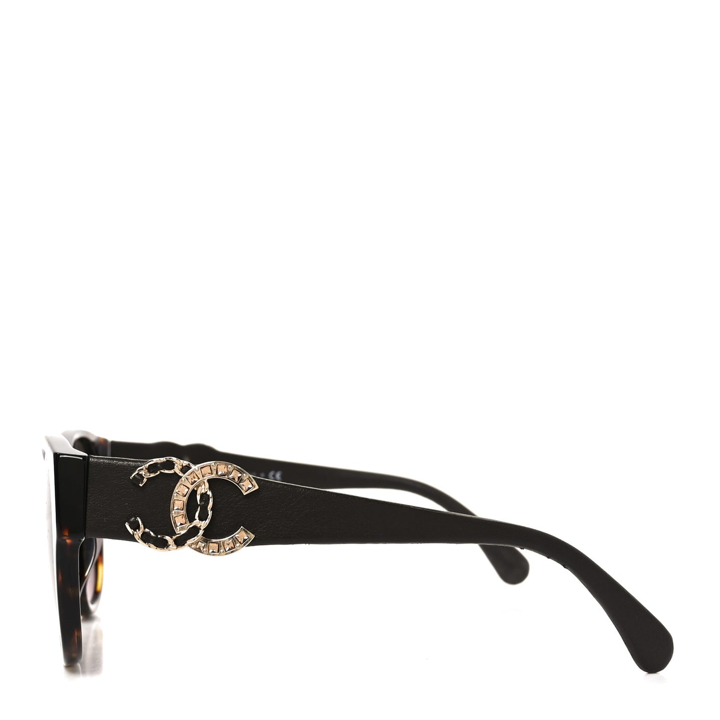 Crystal Lambskin CC Sunglasses 5455-Q-A Tortoise