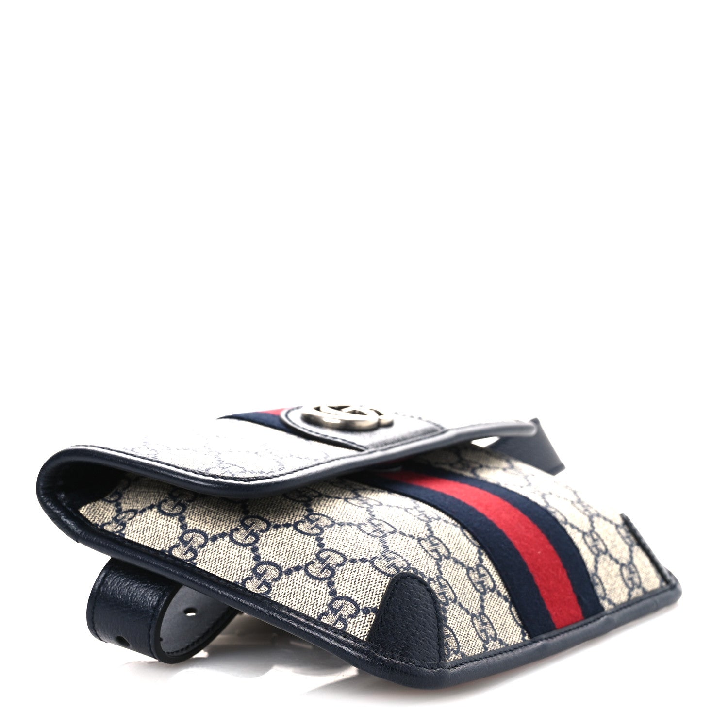 Gucci GG Supreme Monogram Web Small Ophidia Belt Bag 80 32 Beige Navy 3 of 9