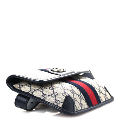 Gucci GG Supreme Monogram Web Small Ophidia Belt Bag 80 32 Beige Navy 3 of 9