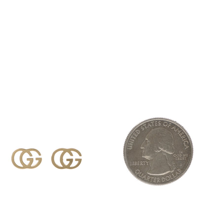 Gucci 18K Yellow Gold GG Tissue Stud Earrings 2 of 5